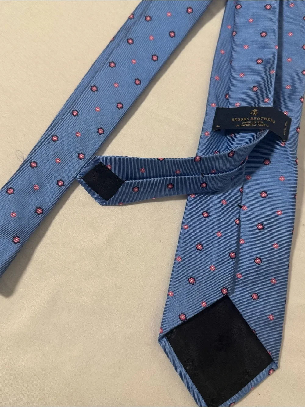 Brooks Brothers 100% Silk Blue Tie Features a Delicate Micro Floral Pattern EUC